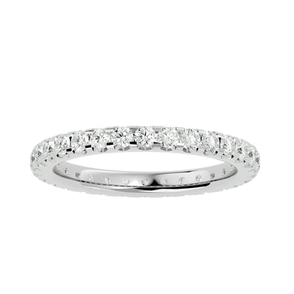 Unique setting round diamond eternity ring