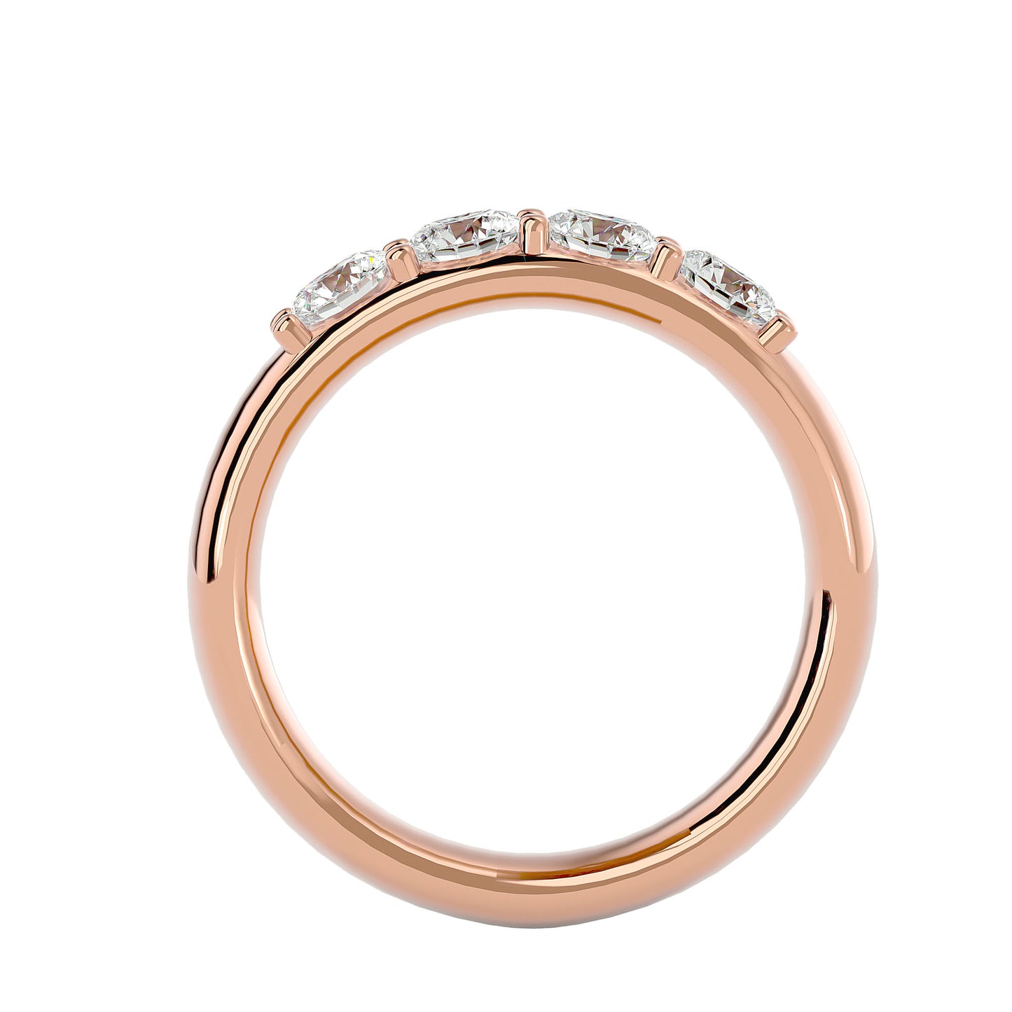 Sparkle round diamond 4 stone ring