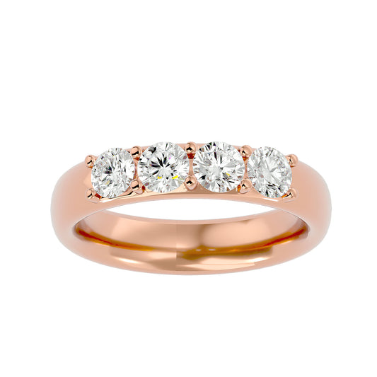Sparkle round diamond 4 stone ring