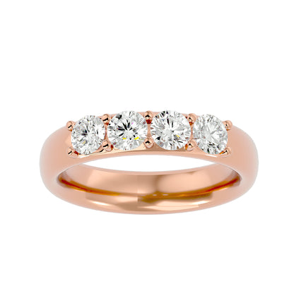 Sparkle round diamond 4 stone ring