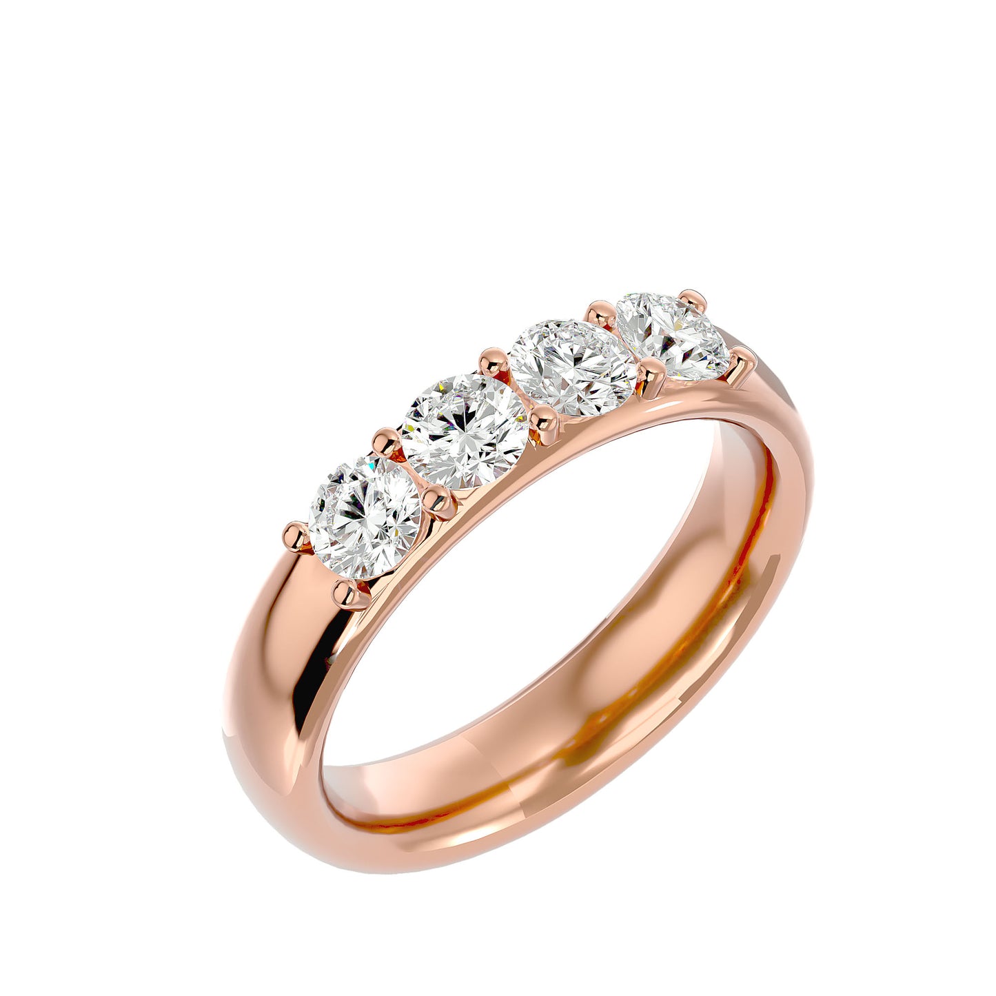 Sparkle round diamond 4 stone ring