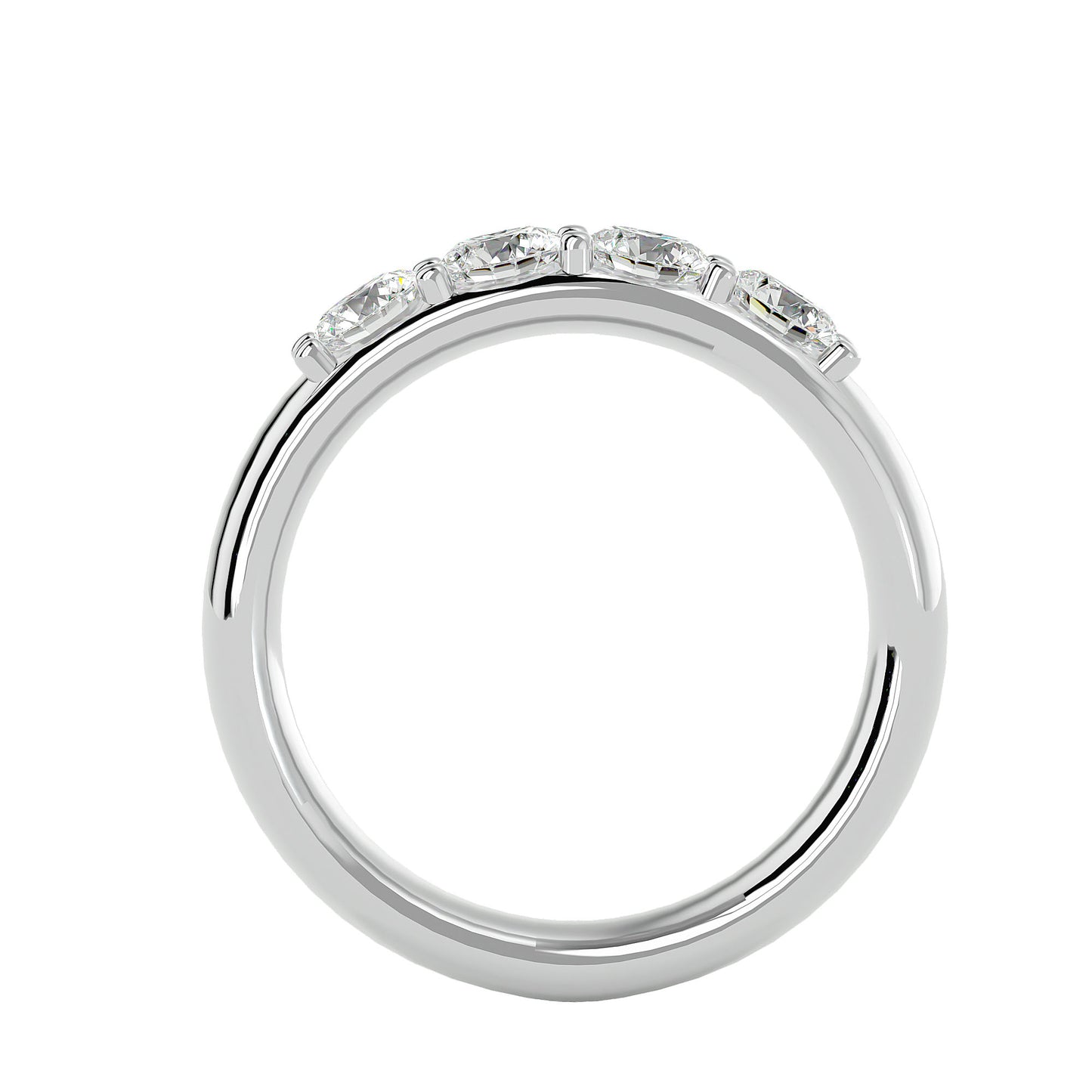 Sparkle round diamond 4 stone ring