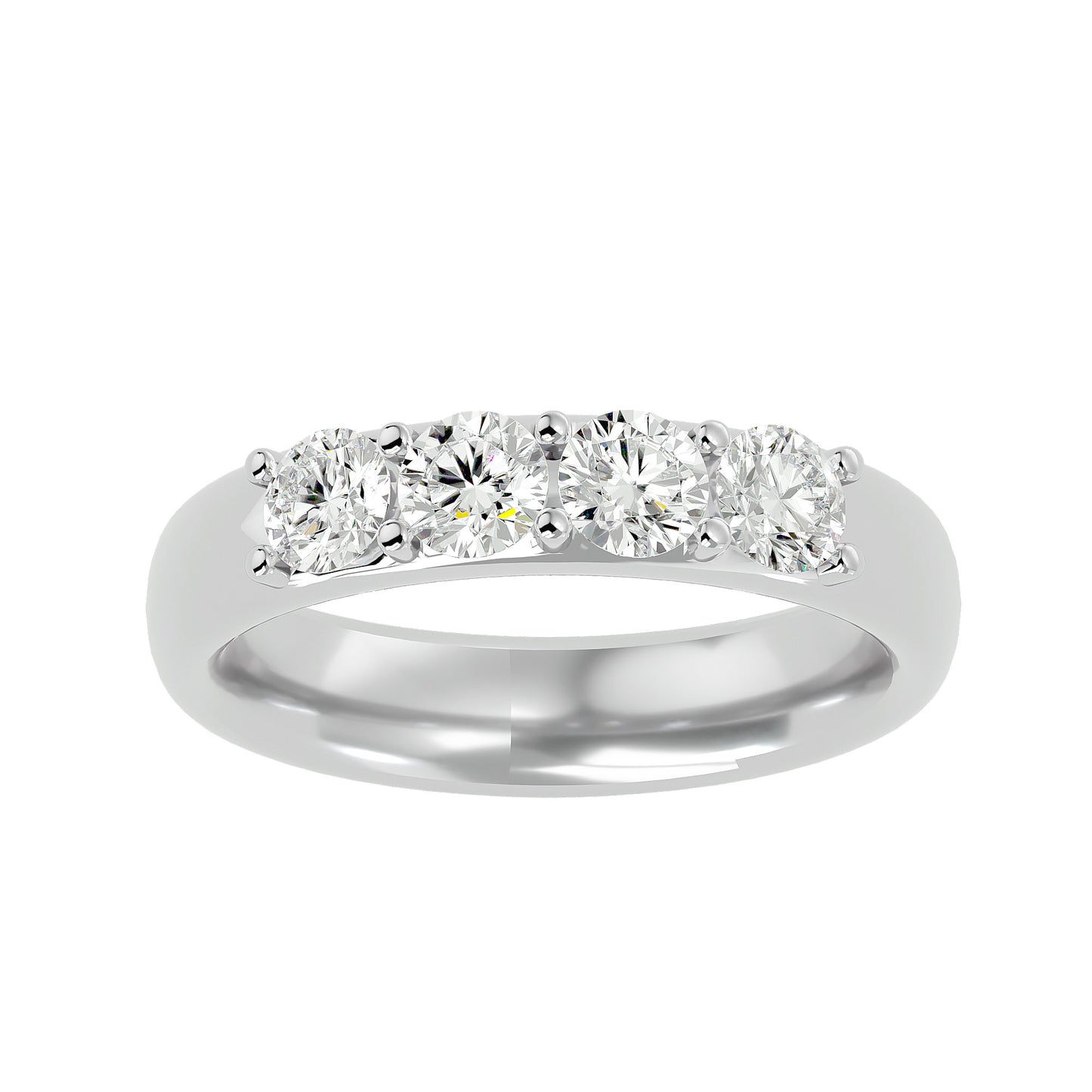 Sparkle round diamond 4 stone ring