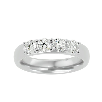 Sparkle round diamond 4 stone ring