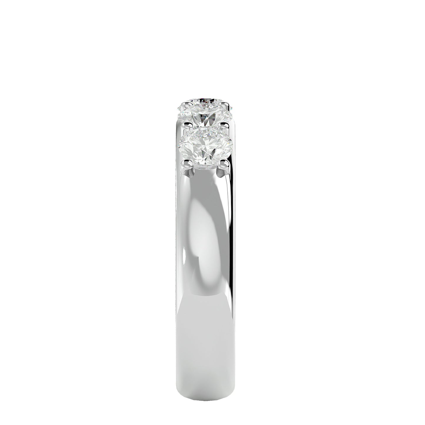 Sparkle round diamond 4 stone ring