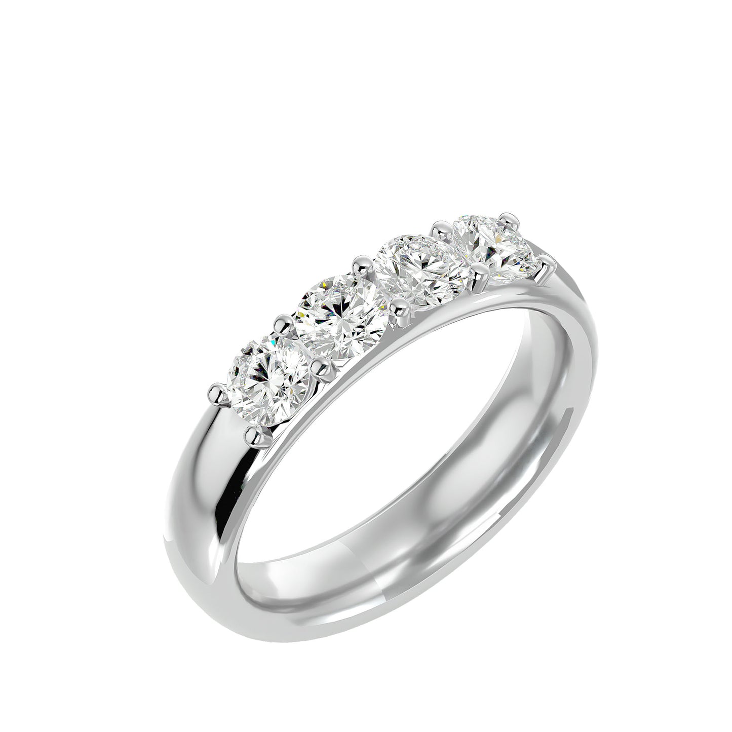 Sparkle round diamond 4 stone ring