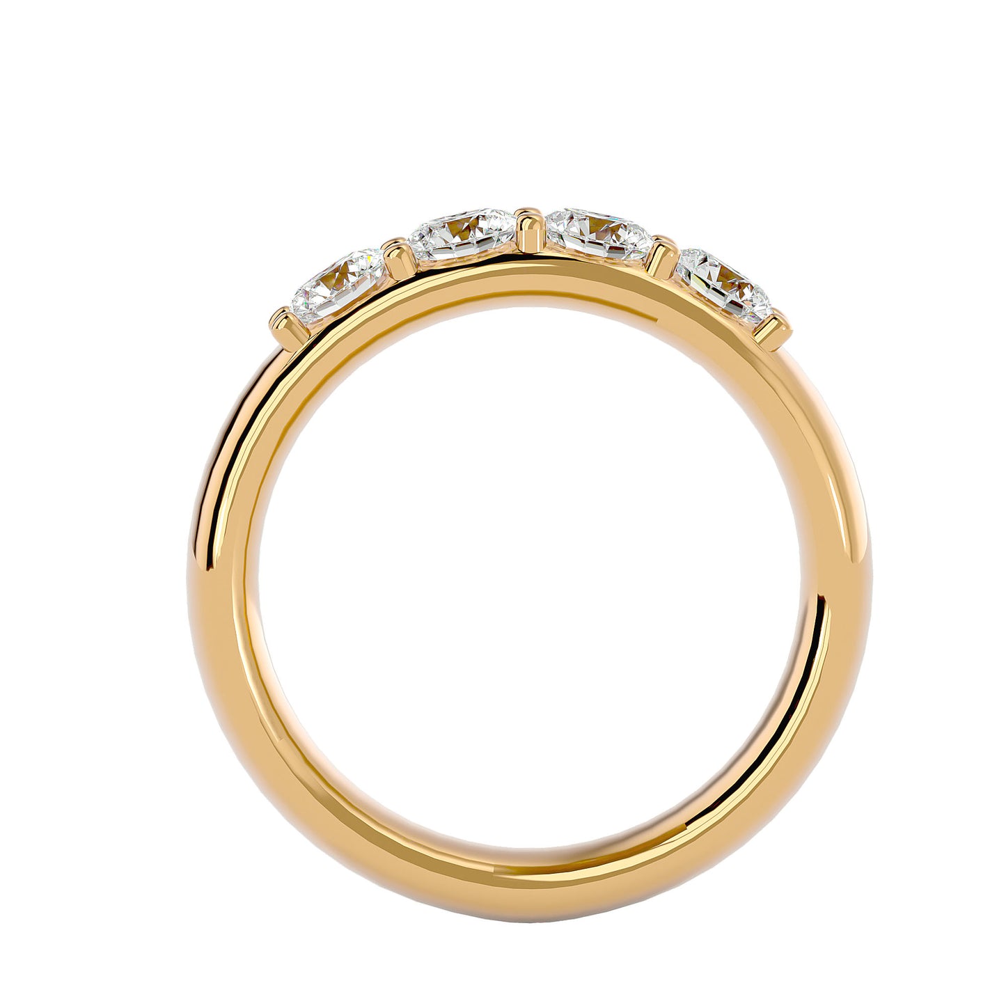 Sparkle round diamond 4 stone ring