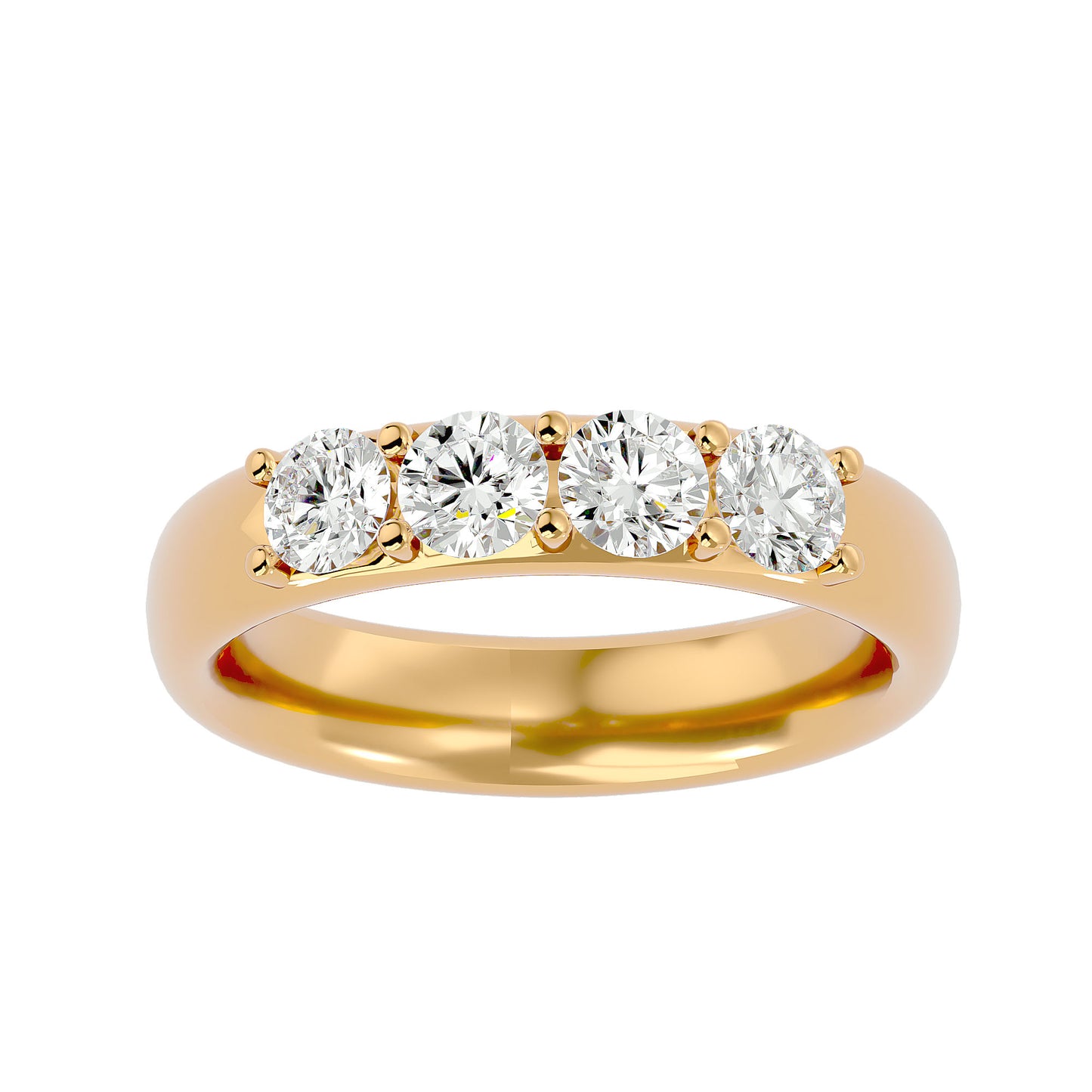 Sparkle round diamond 4 stone ring