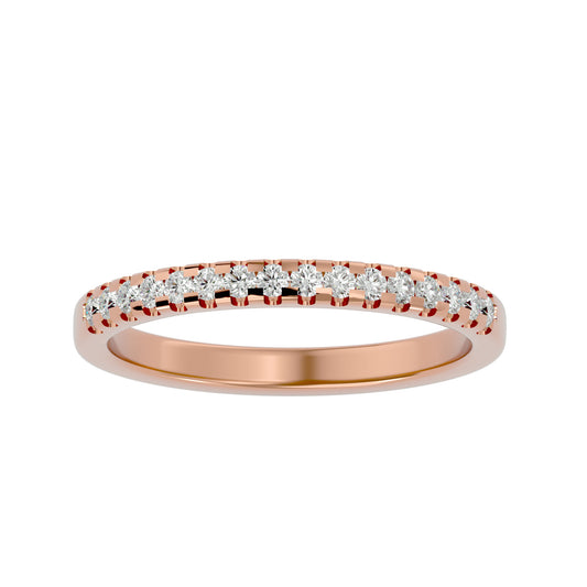 Cannibel micro pave half eternity diamond ring