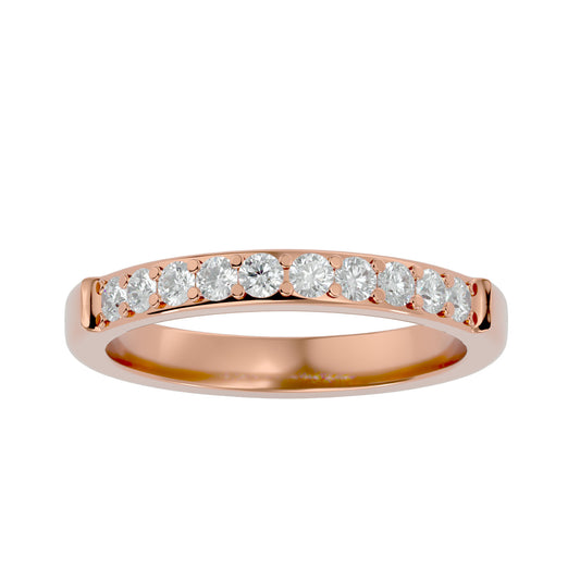 Pave ten diamond ring