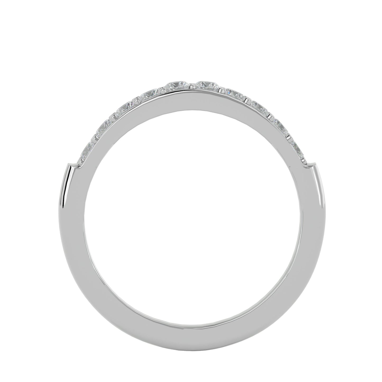 Pave ten diamond ring