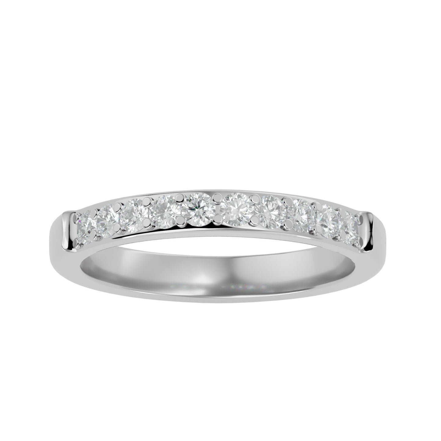 Pave ten diamond ring