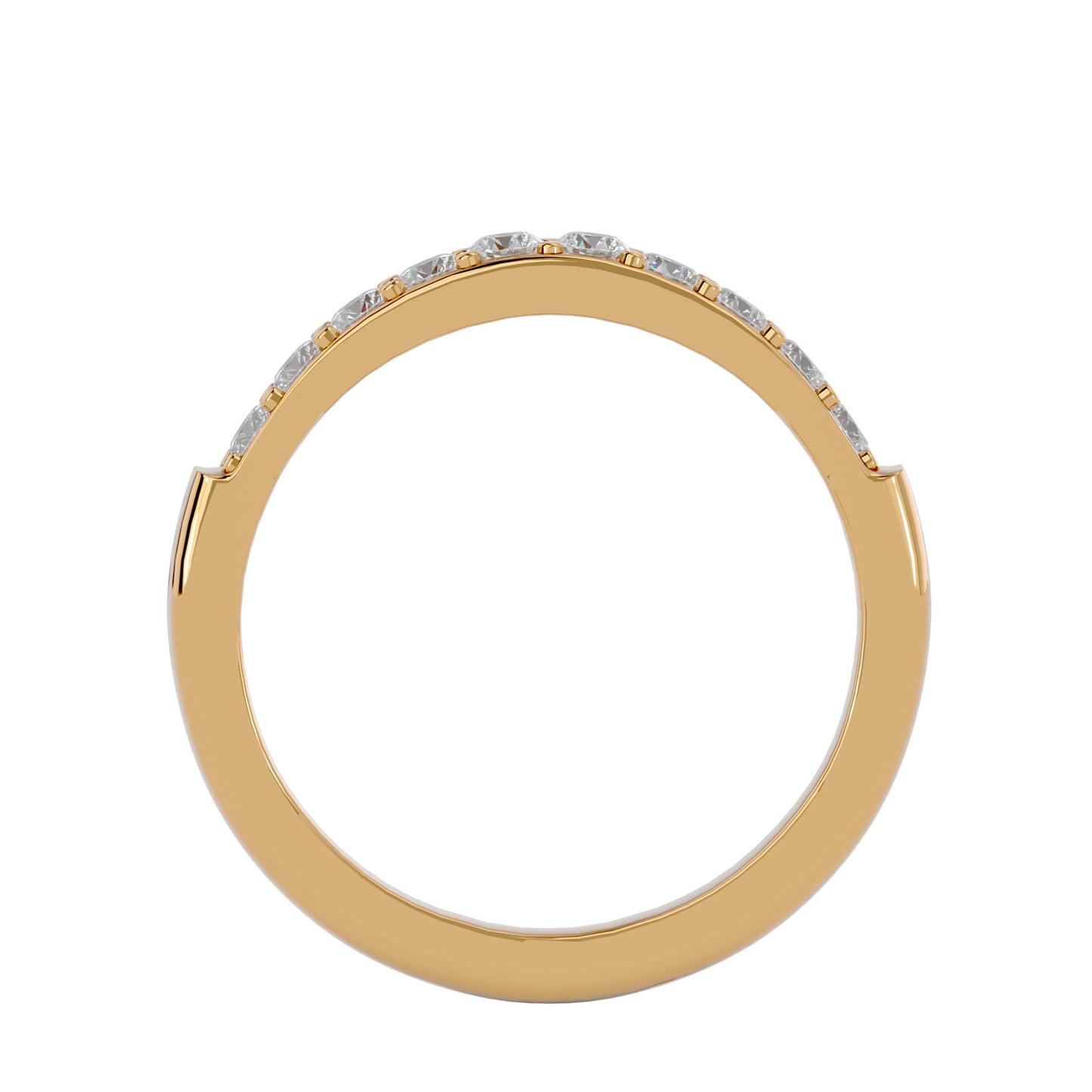 Pave ten diamond ring