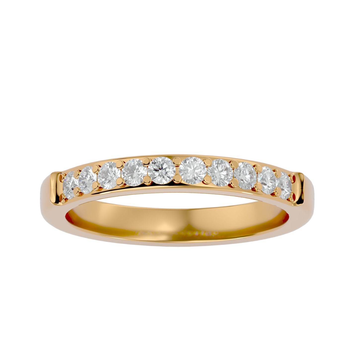 Pave ten diamond ring