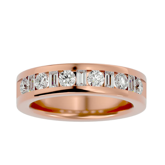 Kris Baguette & Round diamond ring