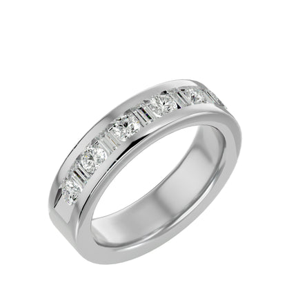 Kris Baguette & Round diamond ring