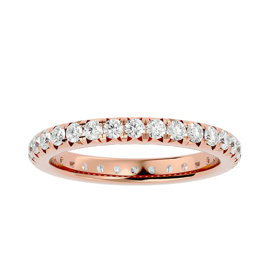 French pave round diamond eternity ring