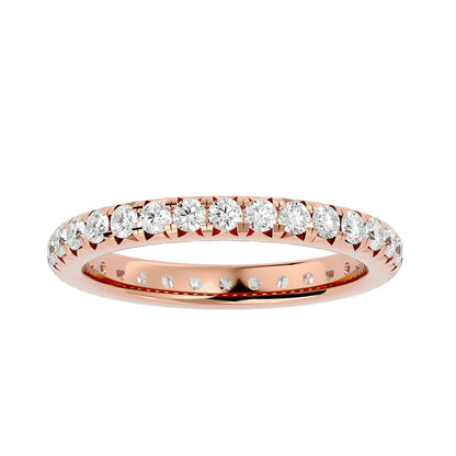 French pave round diamond eternity ring