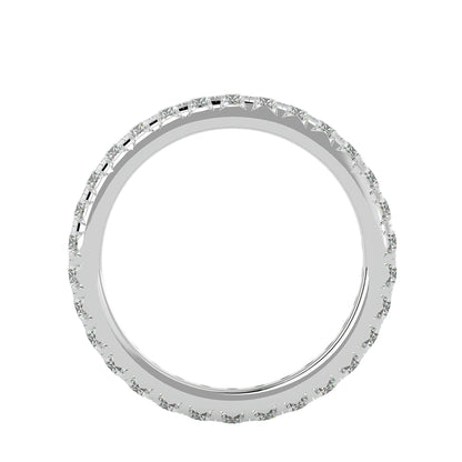 French pave round diamond eternity ring