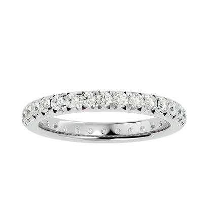 French pave round diamond eternity ring