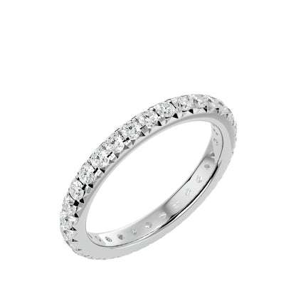 French pave round diamond eternity ring