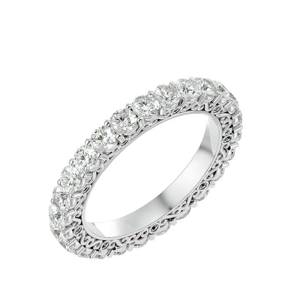 Filligree diamond eternity ring