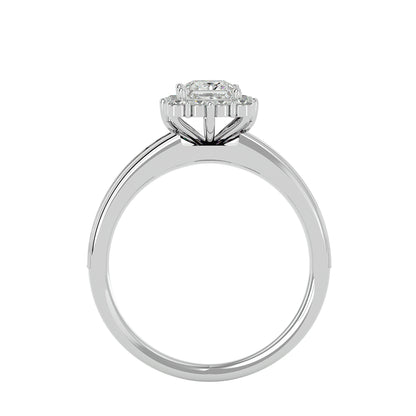 Princess diamond engagement ring with wedding band