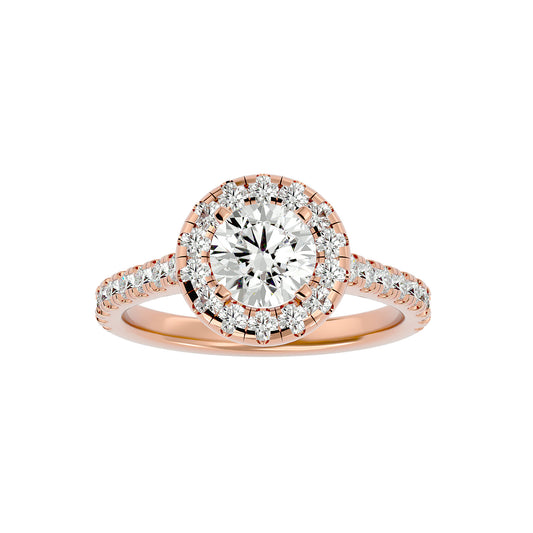 Harriet halo diamond engagement ring