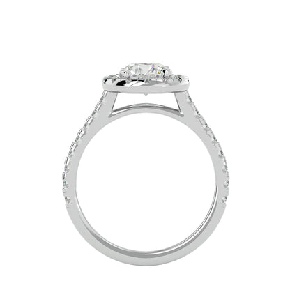 Harriet halo diamond engagement ring