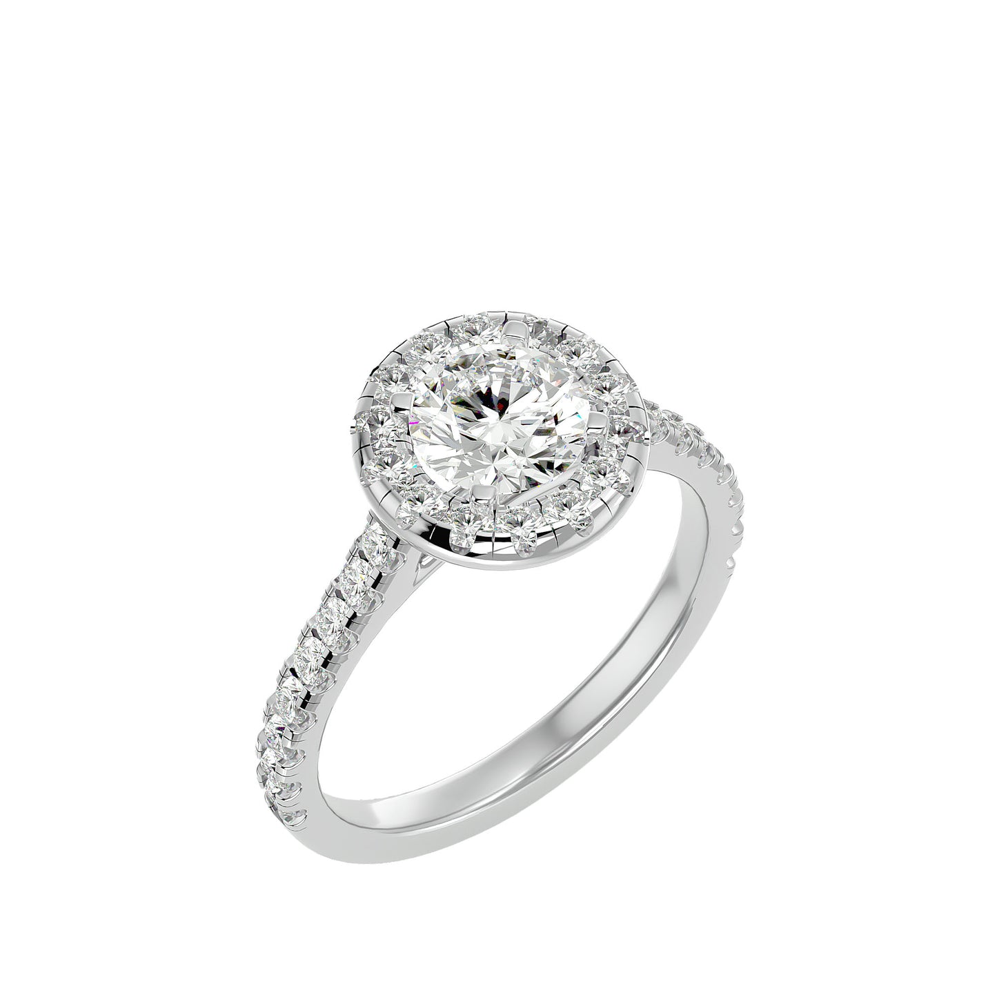 Harriet halo diamond engagement ring