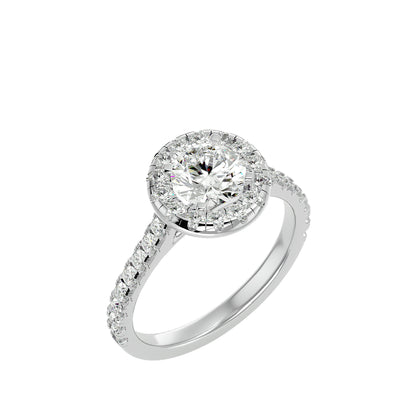 Harriet halo diamond engagement ring