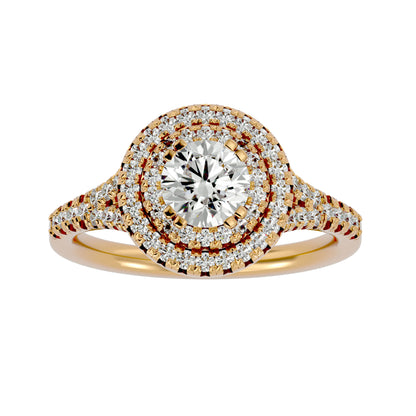 Shailey double halo diamond engagement ring