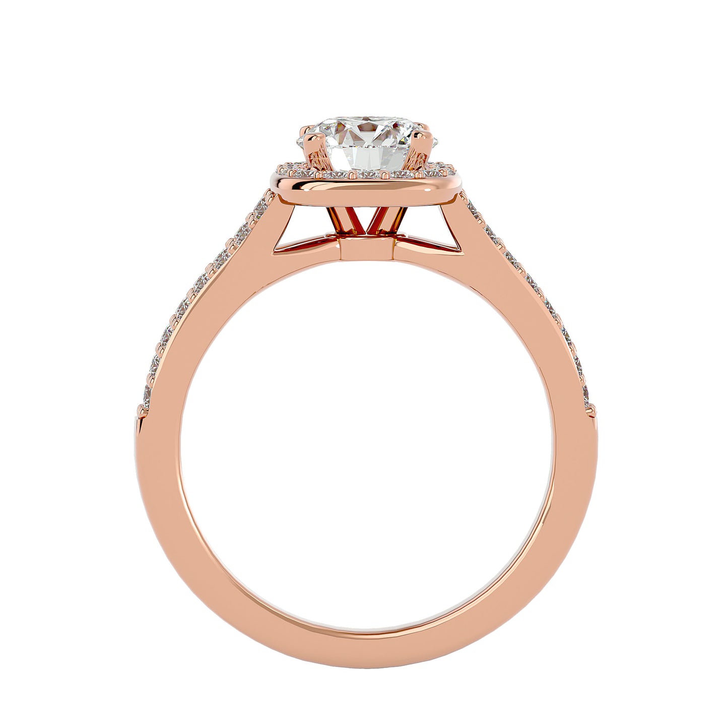Rummy split shank diamond engagement ring
