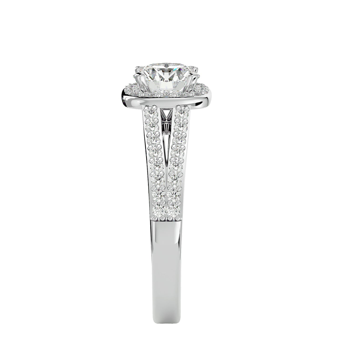 Rummy split shank diamond engagement ring