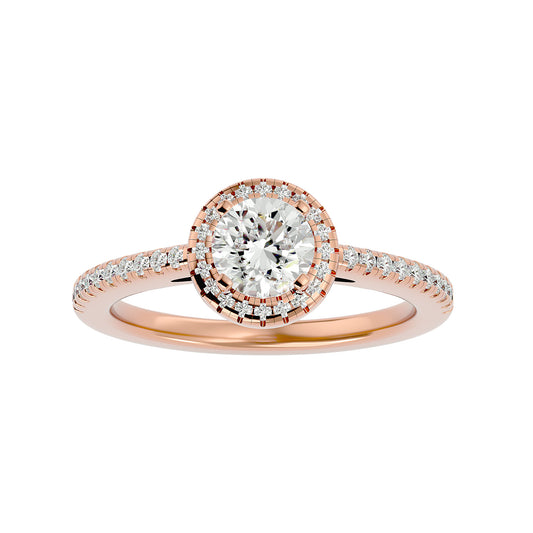 Cassy halo diamond engagement ring