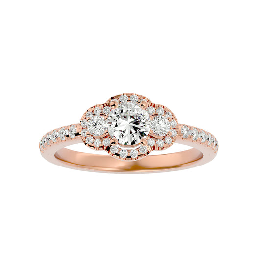 Bethany three stone diamond engagement ring