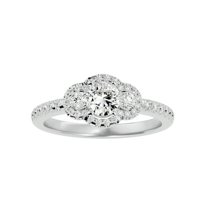 Bethany three stone diamond engagement ring