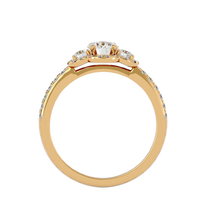 Bethany three stone diamond engagement ring