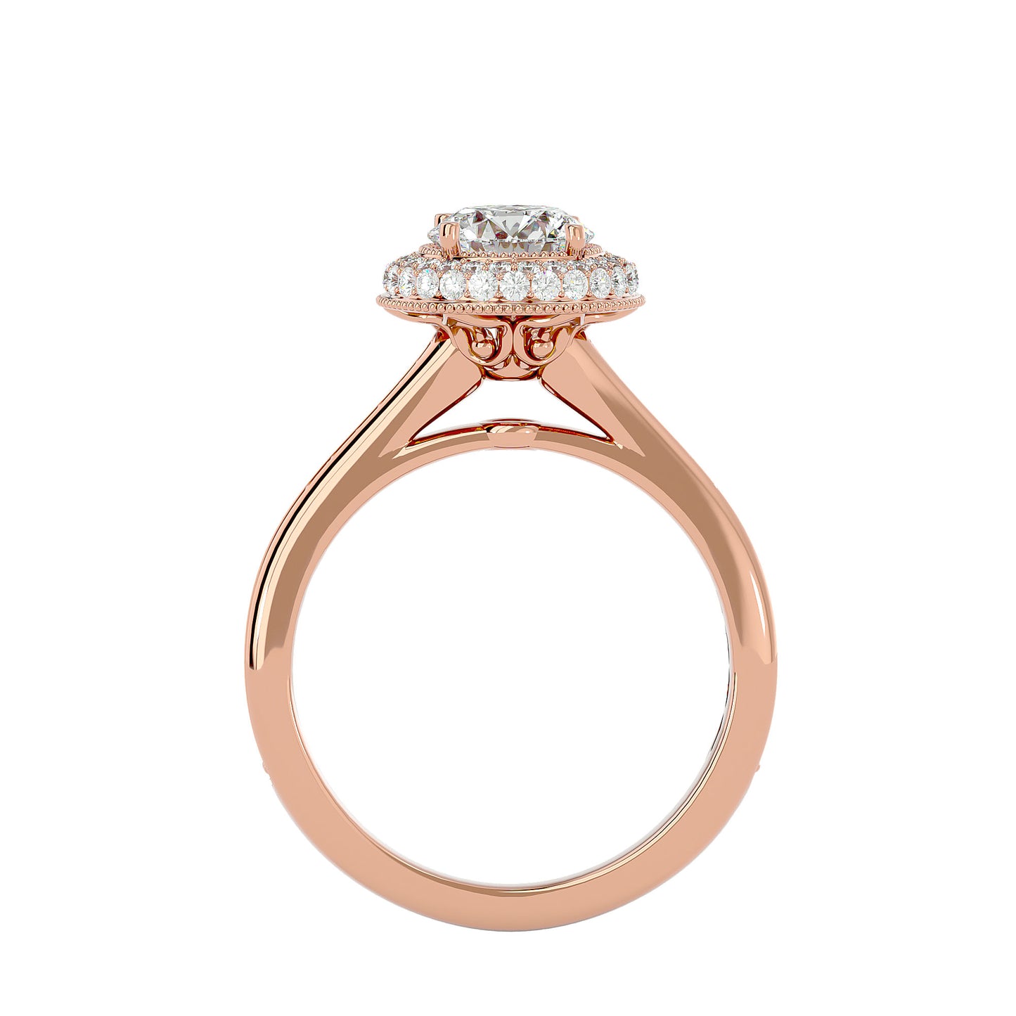 Nadia halo diamond engagement ring