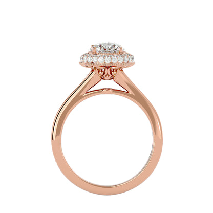 Nadia halo diamond engagement ring