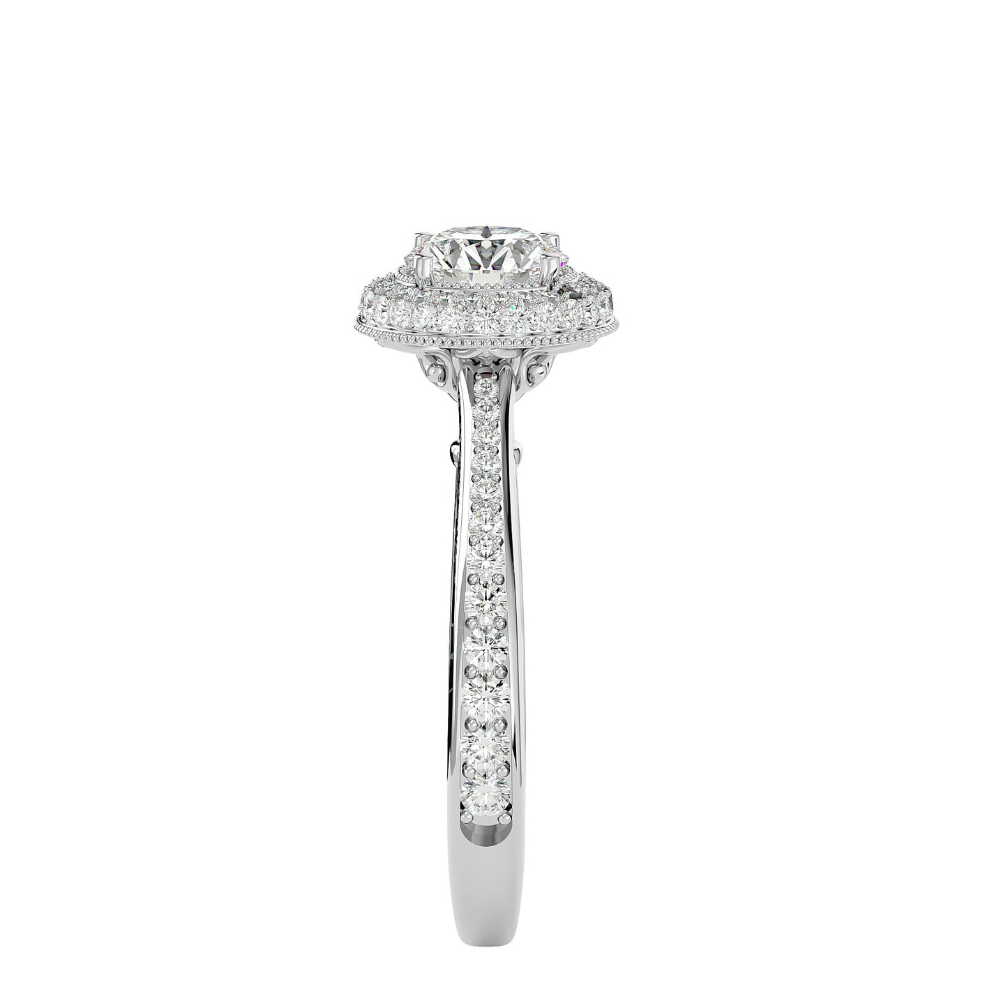 Nadia halo diamond engagement ring