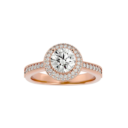 Norbit halo diamond engagement ring