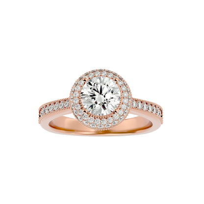 Norbit halo diamond engagement ring