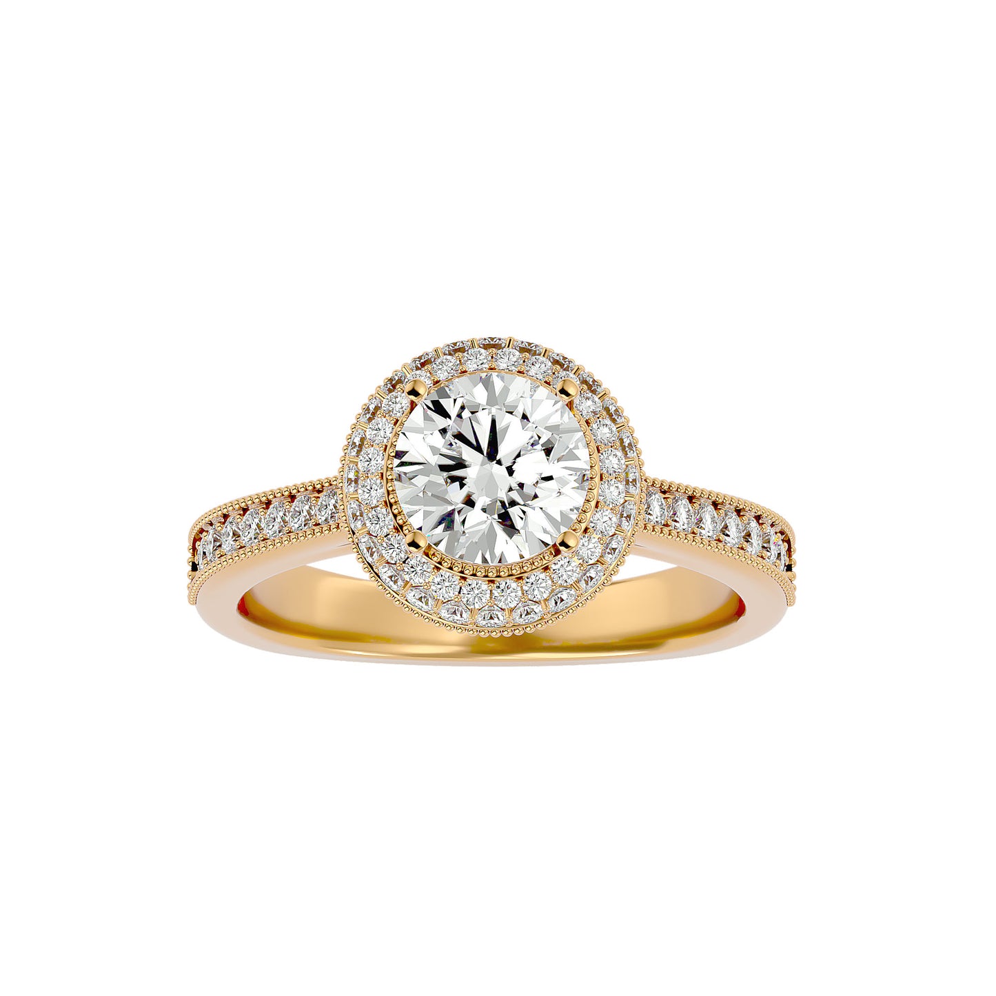 Norbit halo diamond engagement ring