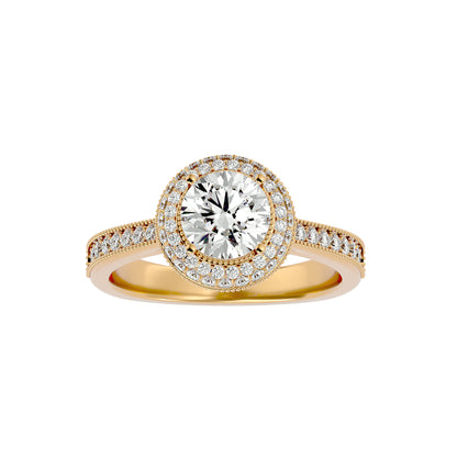 Norbit halo diamond engagement ring