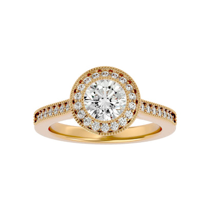 Kate halo diamond engagement ring