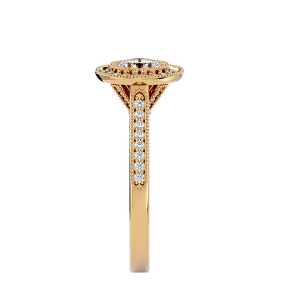 Kate halo diamond engagement ring