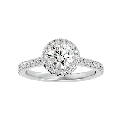 Nelly halo diamond engagement ring