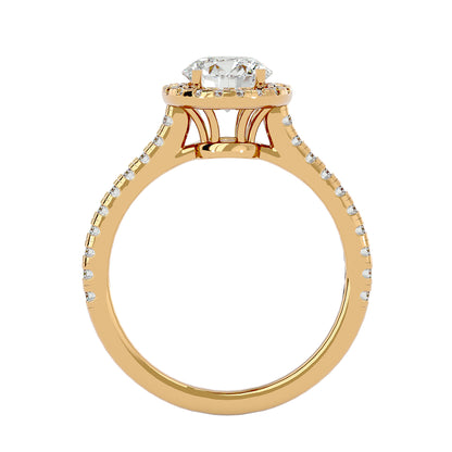Nelly halo diamond engagement ring