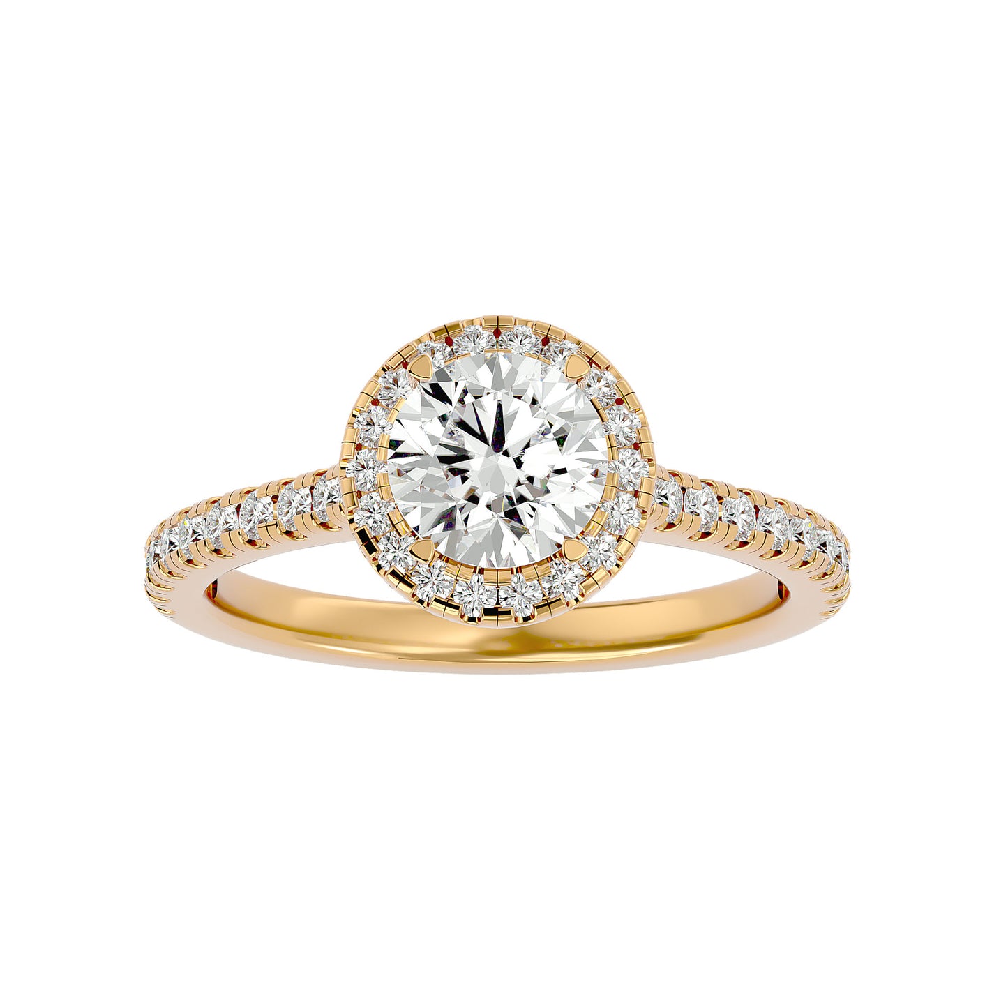 Nelly halo diamond engagement ring
